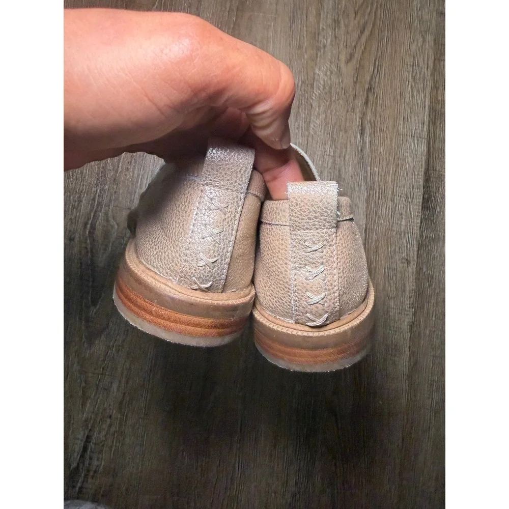 Kelsi Dagger‎ Brooklyn Metallic Leather Penny Loafers Champagne Rose Gold 7.5